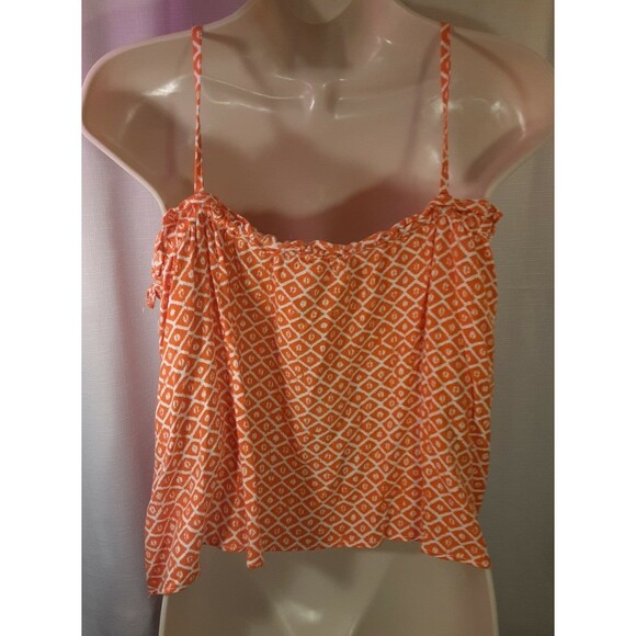 Copper Key NWT Orange Flirty Tie Straps Tank Top Size Large - Picture 2 of 9
